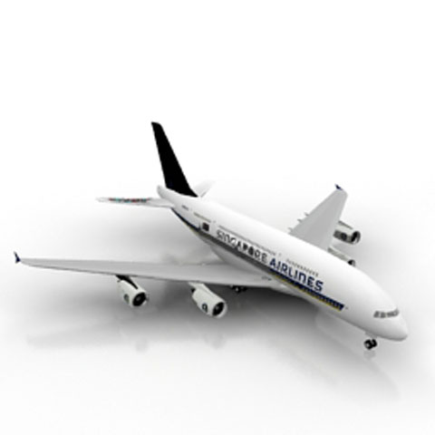 Free White Airbus 3D model for 3ds Max Library Download